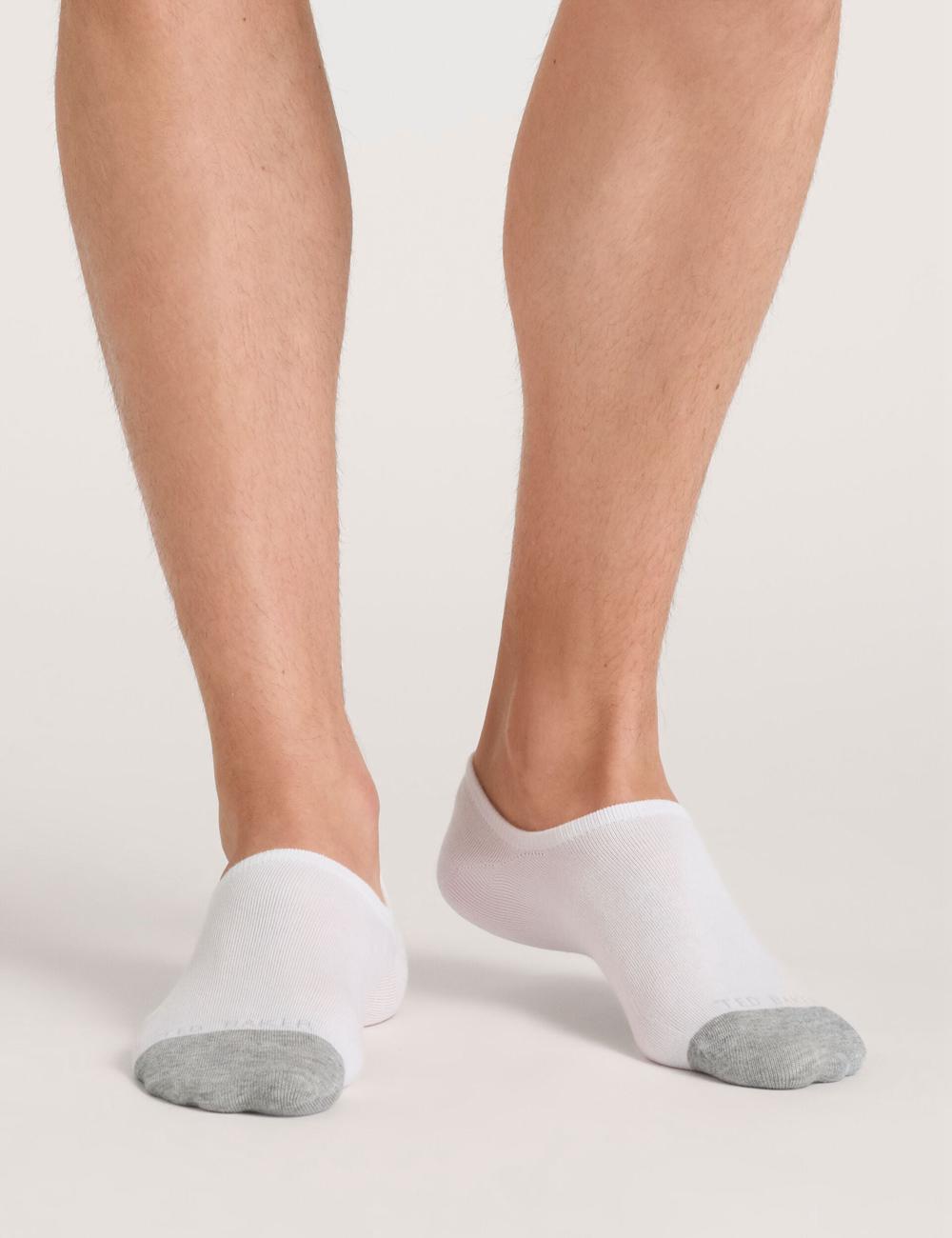 Men Ted Baker 3 Pack Branded Liner Trainer Socks White | Egypt  WMZCG-5963