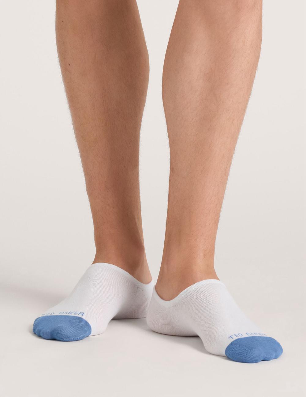 Men Ted Baker 3 Pack Branded Liner Trainer Socks White | Egypt  WMZCG-5963