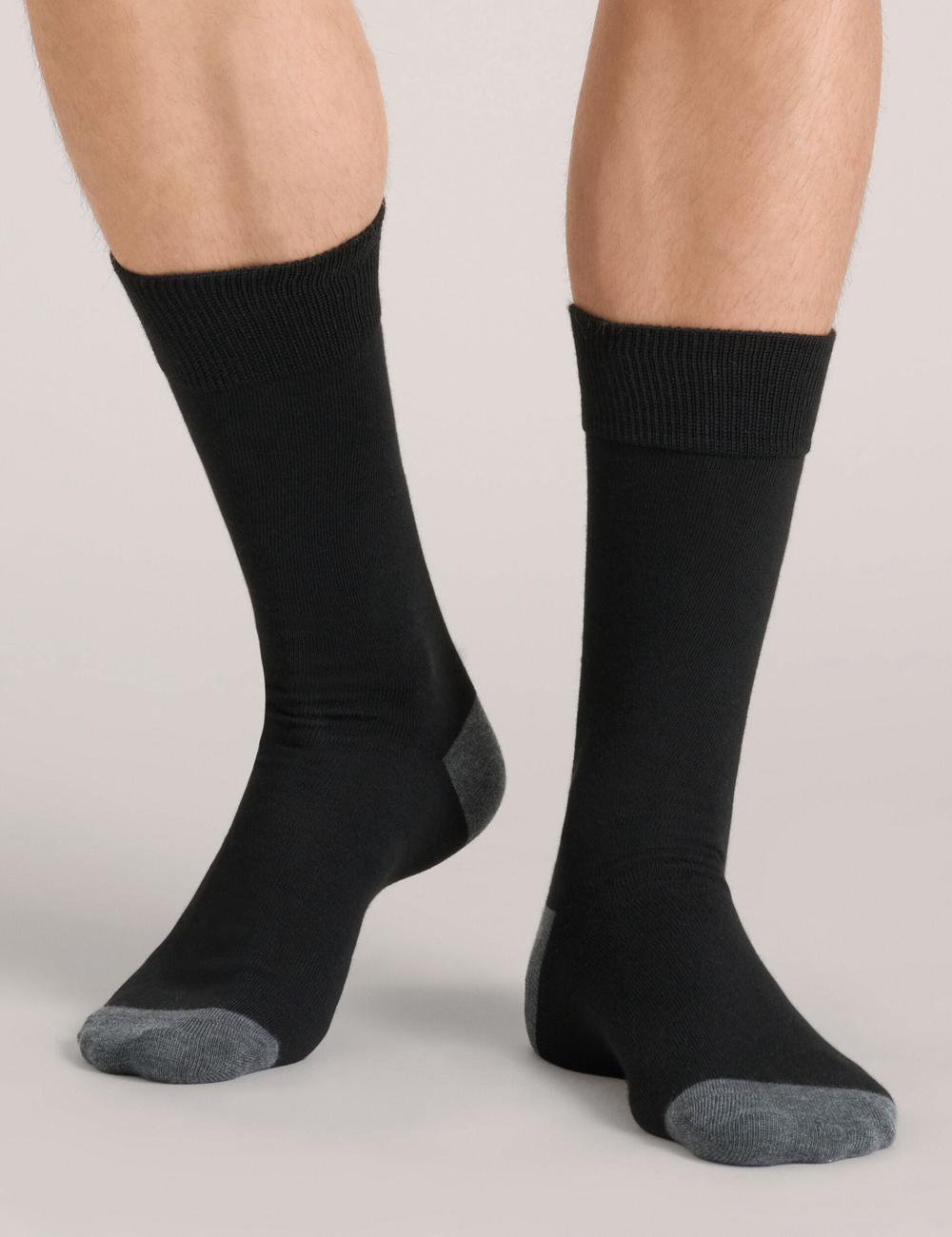 Men Ted Baker 6 Pack Contrast Heel Toe Crew Socks Black | Egypt  NWERJ-9051