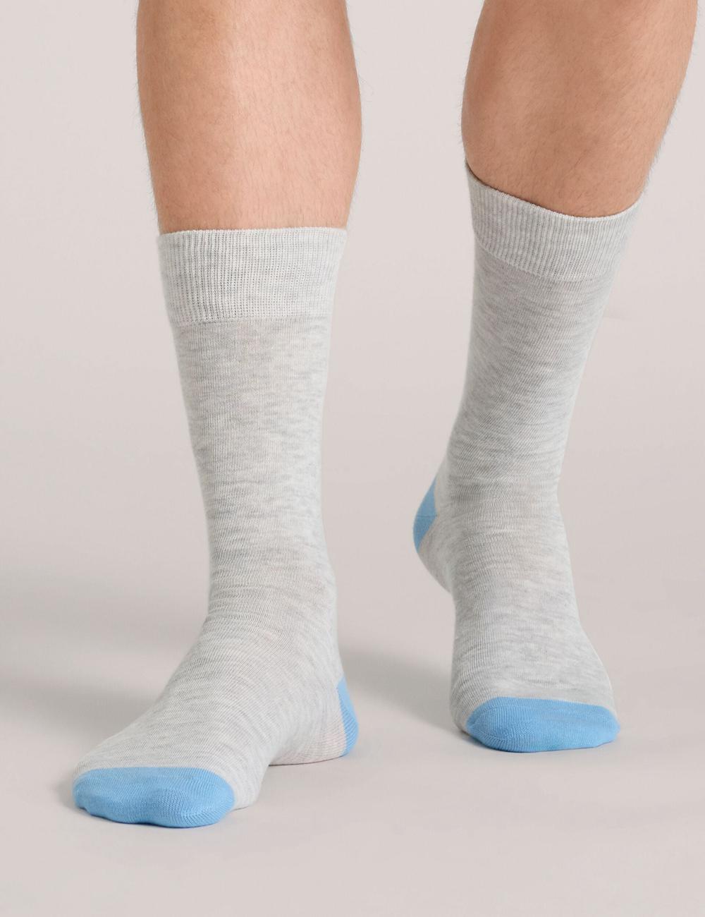 Men Ted Baker 6 Pack Contrast Heel Toe Crew Socks Black | Egypt  NWERJ-9051