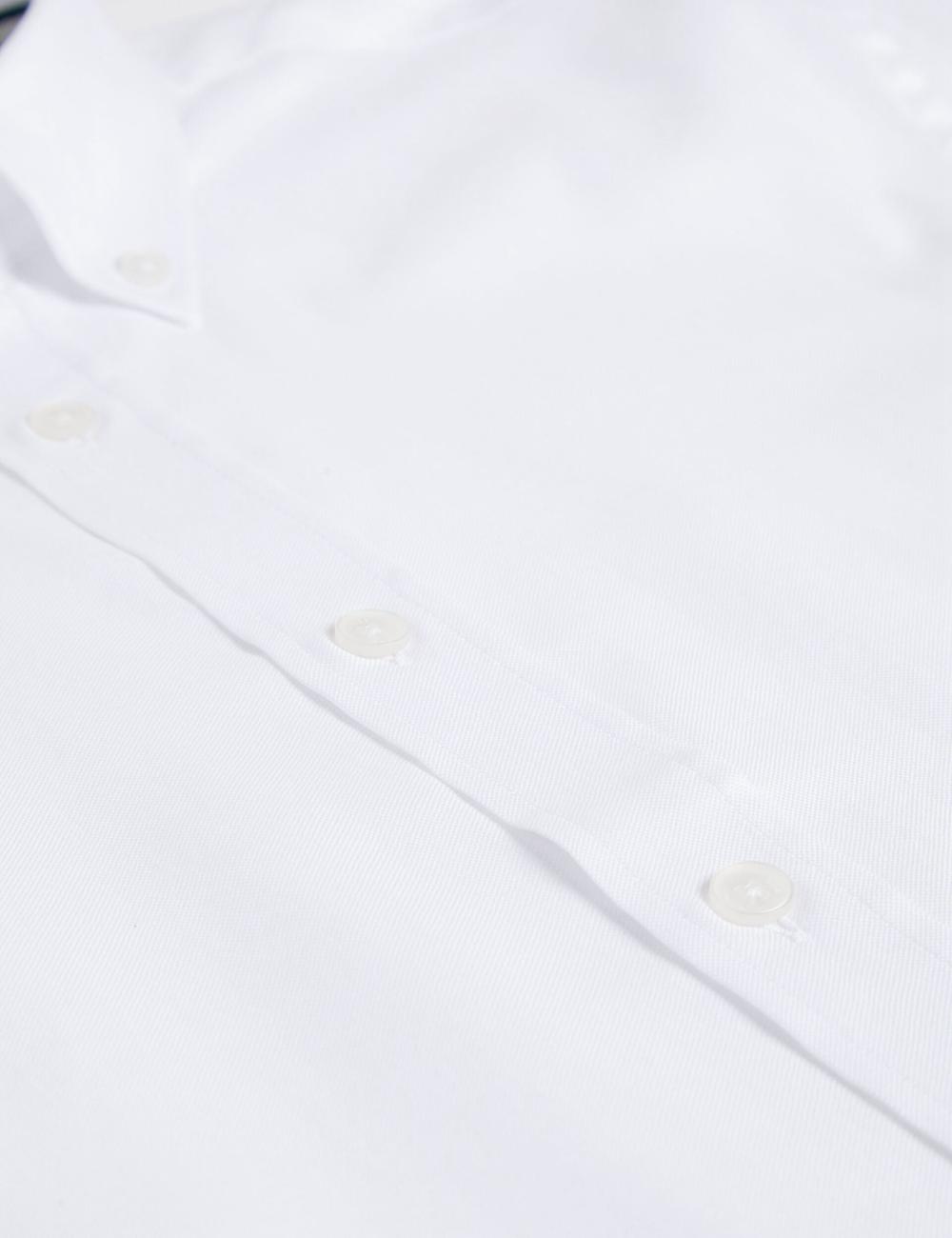 Men Ted Baker ALDGTE - Short Sleeve Cotton Oxford Casual Shirts White | Egypt  VKBAL-6152
