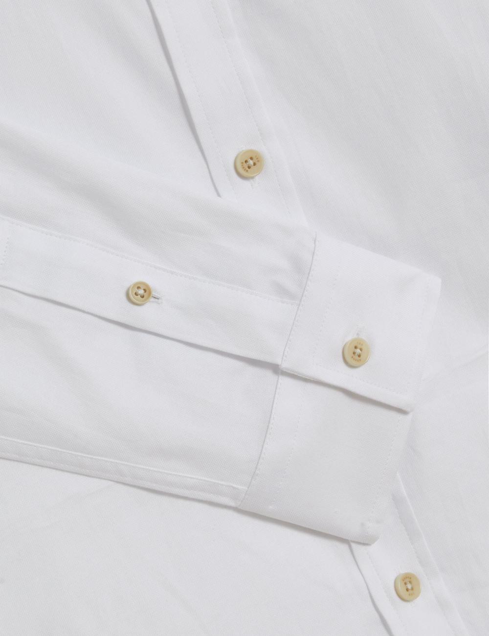 Men Ted Baker ALLARDO - Regular Fit Cotton Oxford Casual Shirts White | Egypt  BWHMO-7943