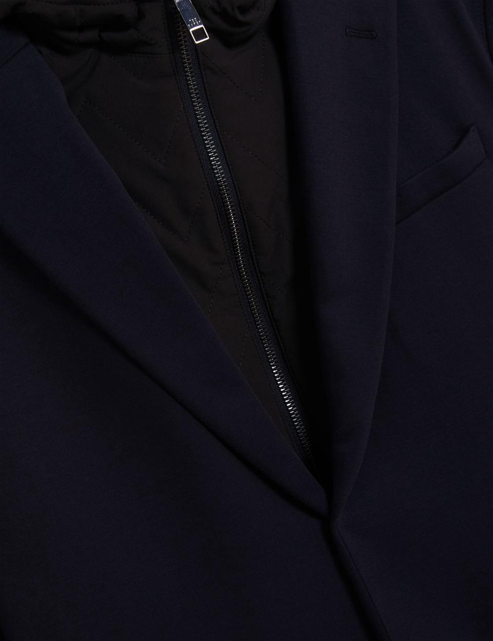 Men Ted Baker ASHB - Jersey Blazer With Zip-Up Hooded Liner Blazers Navy | Egypt  FDYJP-7324