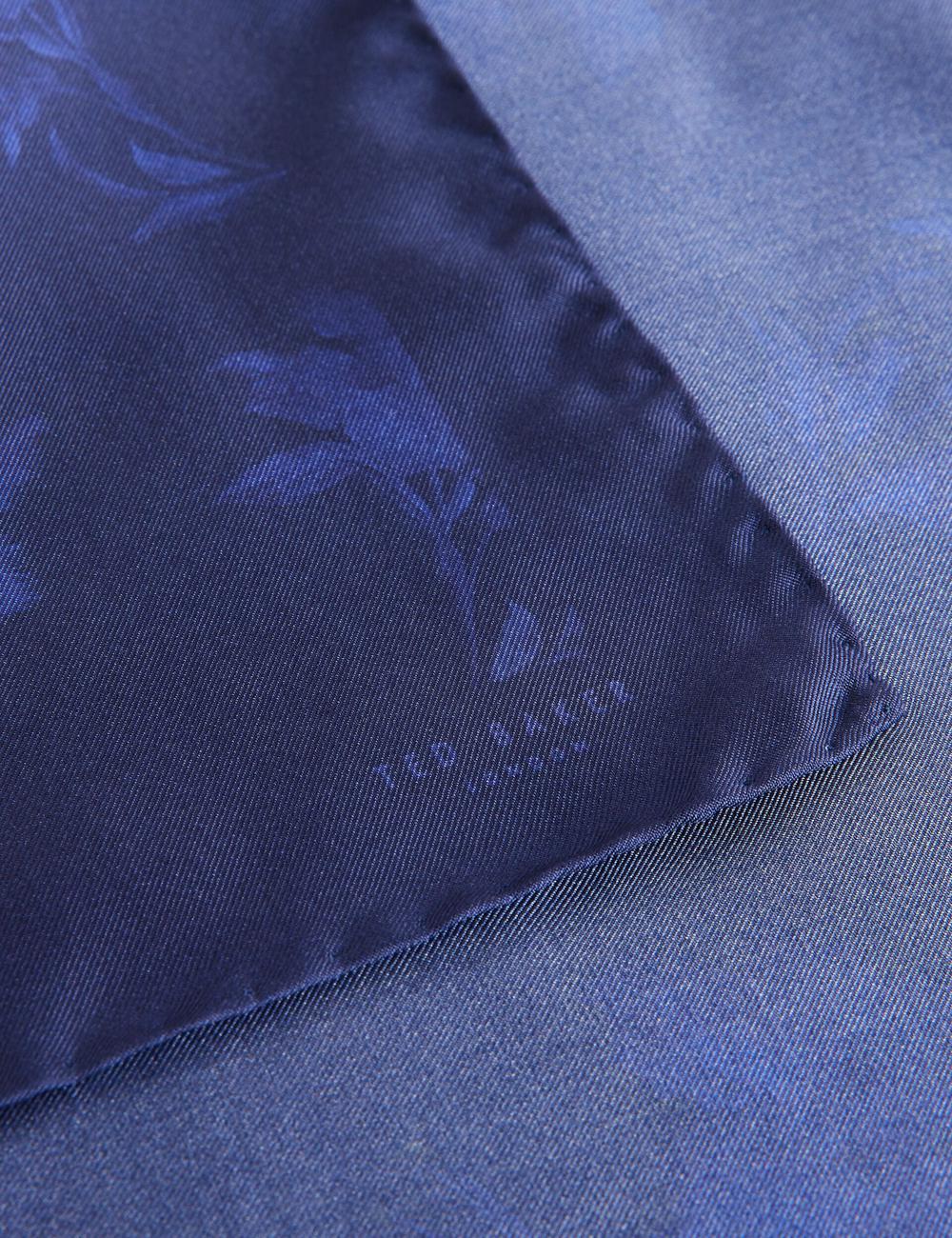 Men Ted Baker AUSTINS - Two Tone Floral Silk Pocket Pocket Squares Navy | Egypt  VRKYN-8496