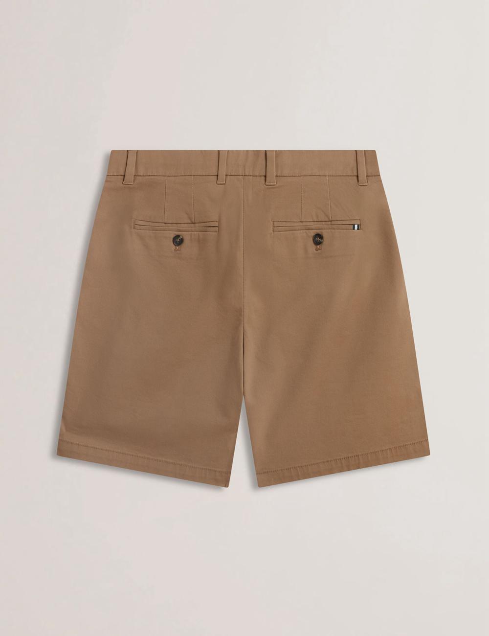 Men Ted Baker BARNHAM - Regular Fit Cotton Blend Chino Shorts Tan | Egypt  RENUQ-5912