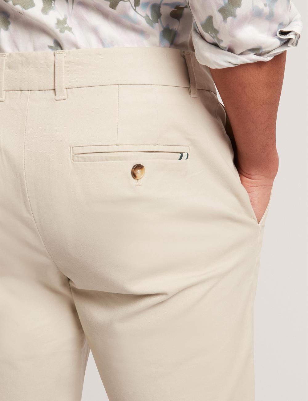 Men Ted Baker BATFORD - Slim Fit Cotton Blend Chinos Trousers Tan | Egypt  YBJQS-2485