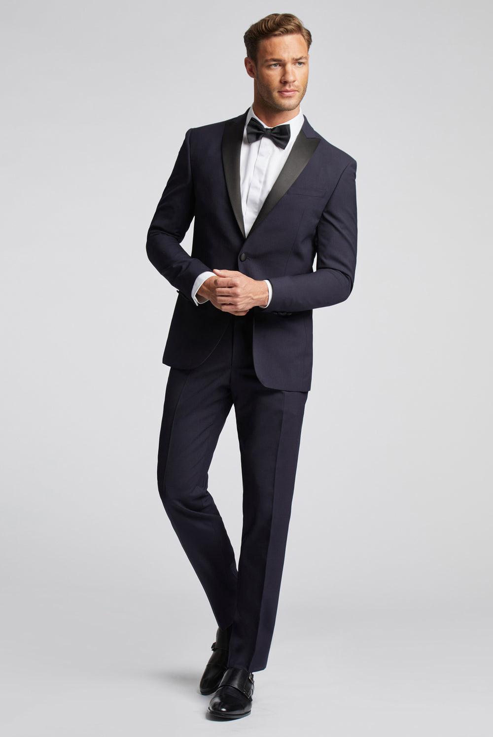 Men Ted Baker BREENTS - Slim Fit Navy Tuxedo Trousers Navy | Egypt  MNKTL-5239