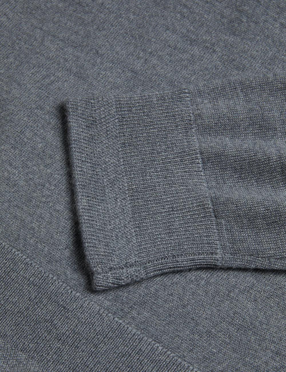 Men Ted Baker CARNBY - Pure Wool Crew Neck Jumpers Charcoal | Egypt  TUKWD-3720