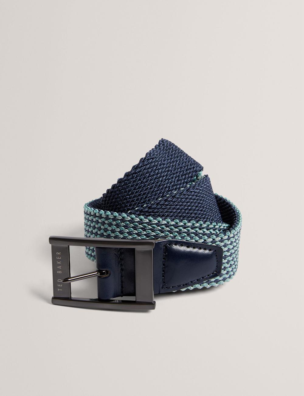 Men Ted Baker COLUMMM - Reversible Woven Elasticated Belts Navy | Egypt  WAKMJ-1906