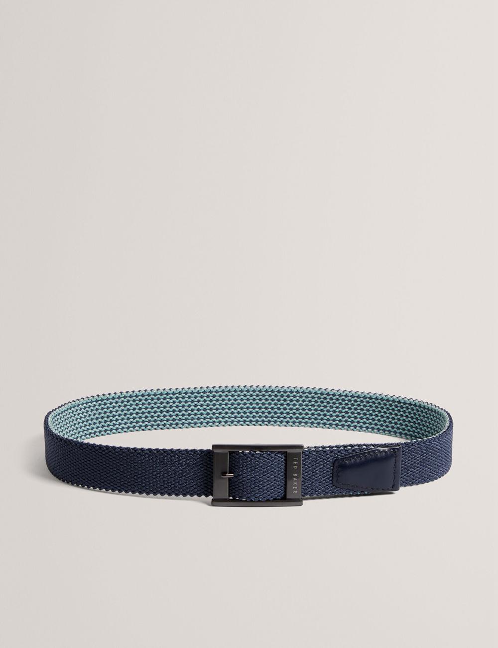 Men Ted Baker COLUMMM - Reversible Woven Elasticated Belts Navy | Egypt  WAKMJ-1906