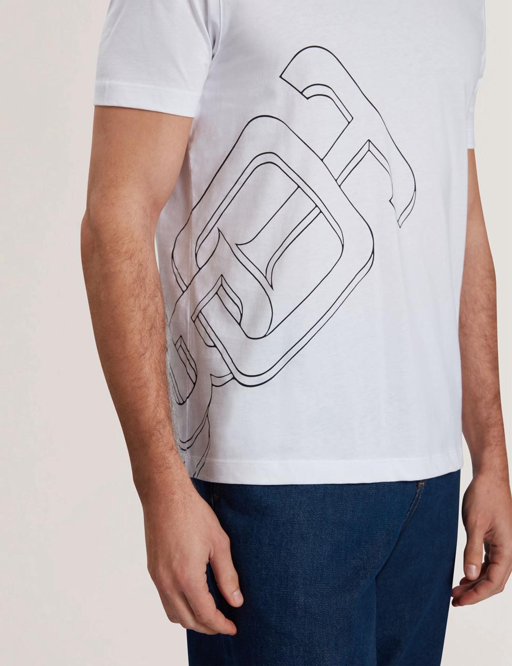 Men Ted Baker CRAIGEY - Logo Graphic Crew Neck Cotton T-Shirts White | Egypt  OHKVG-5607