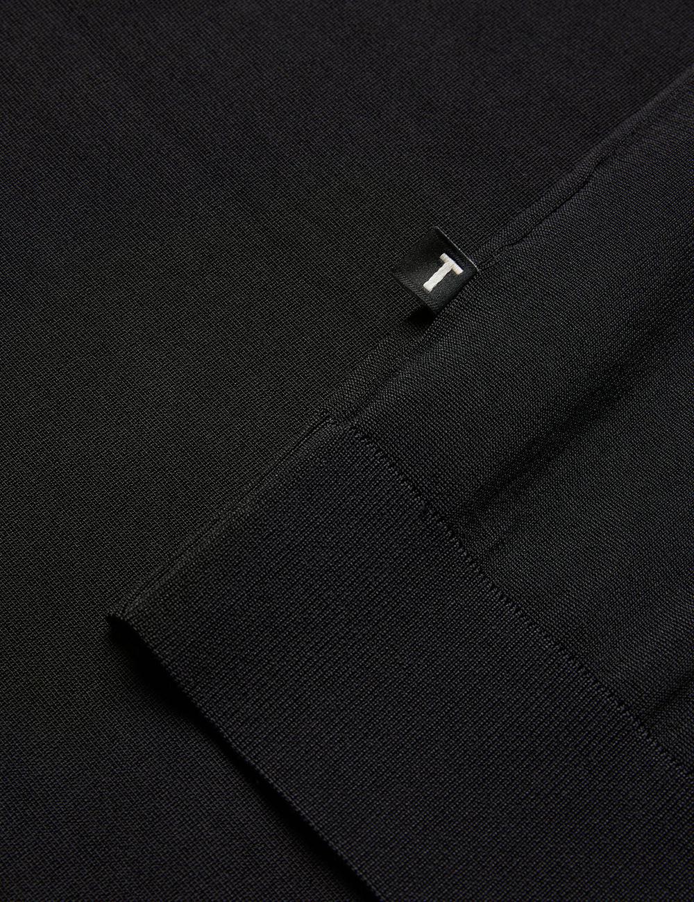 Men Ted Baker DALDIN - Zip Collar Stretch Knit Jumpers Black | Egypt  DQKHV-8072