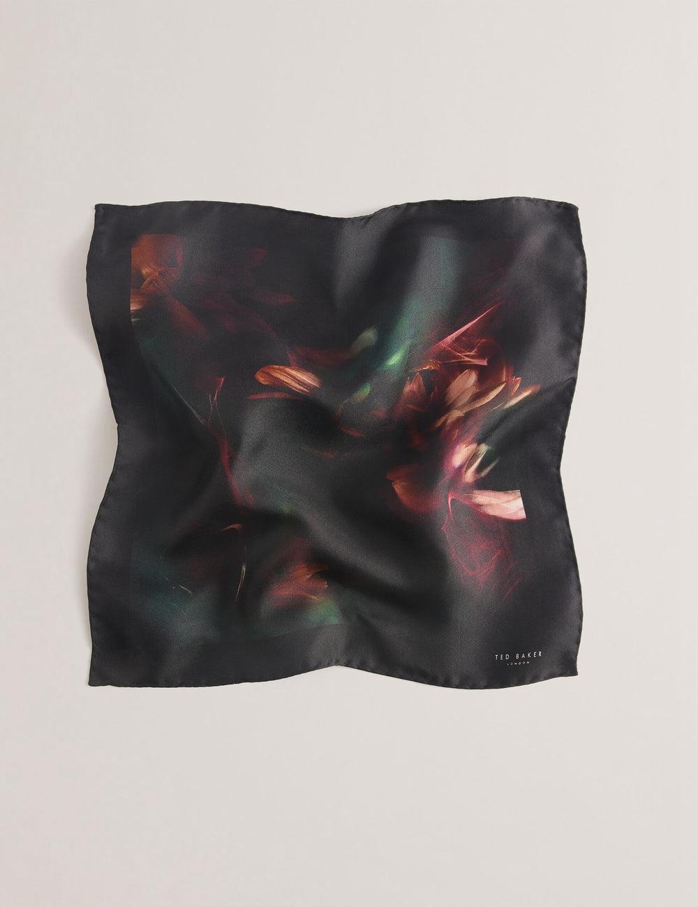 Men Ted Baker DALLASE - Smokey Floral Print Silk Pocket Pocket Squares Black | Egypt  VBUWO-9576