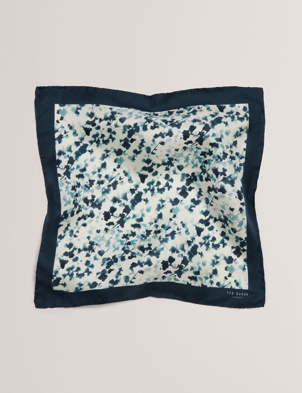 Men Ted Baker ELMSTEP - Blurred Floral Print Silk Pocket Pocket Squares Navy | Egypt  ROCXY-7096