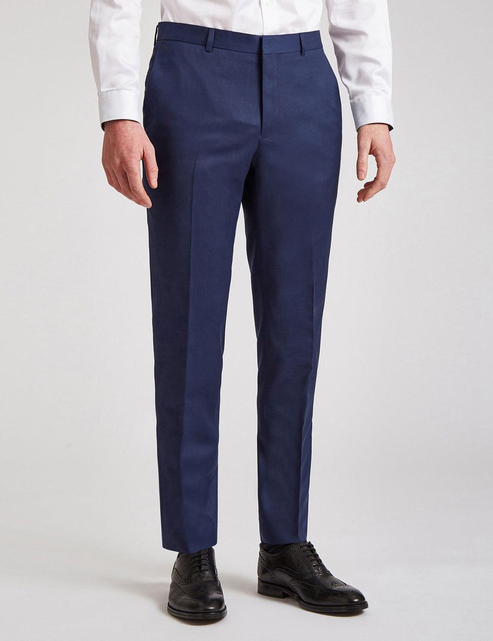 Men Ted Baker FINLAYTS - Twill Wool Slim Fit Suit Trousers Blue | Egypt  HCJXE-4537