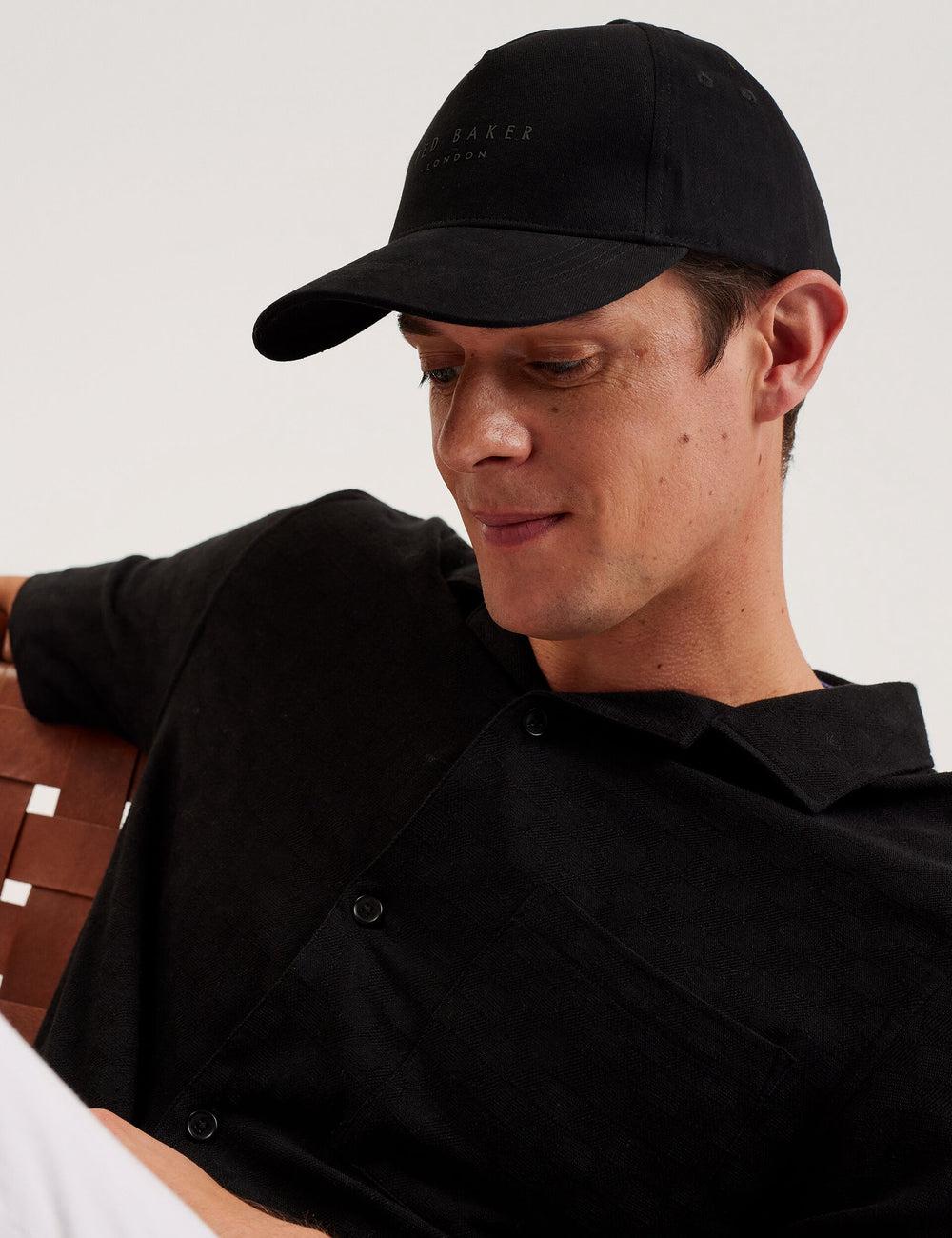Men Ted Baker FREDDS – Branded Baseball Caps Black | Egypt  NHYBR-1869