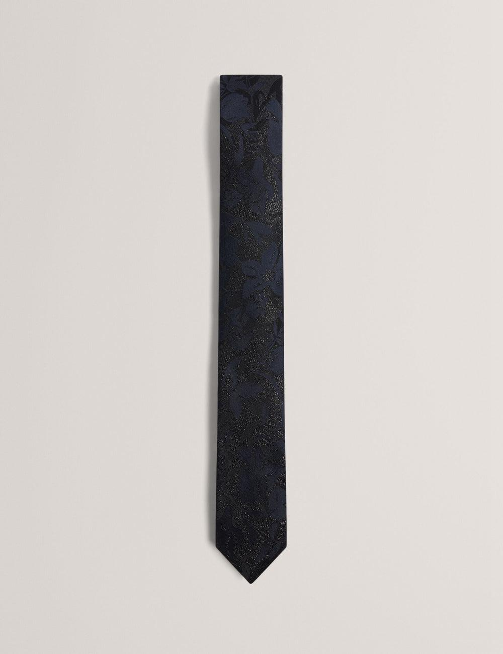 Men Ted Baker Floral Print Silk Ties Navy | Egypt  ANCUB-3124