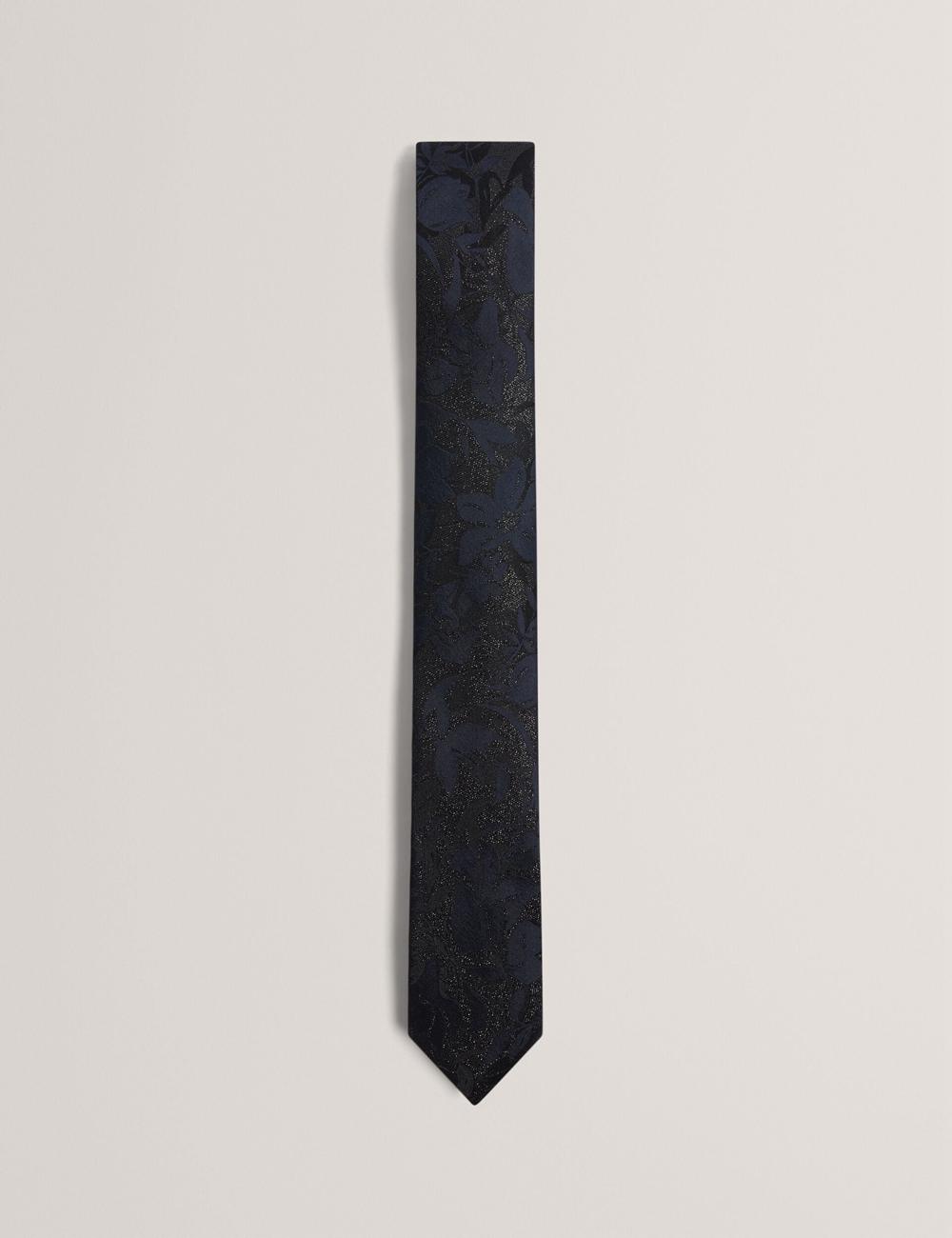 Men Ted Baker Floral Print Silk Ties Navy | Egypt  ANCUB-3124