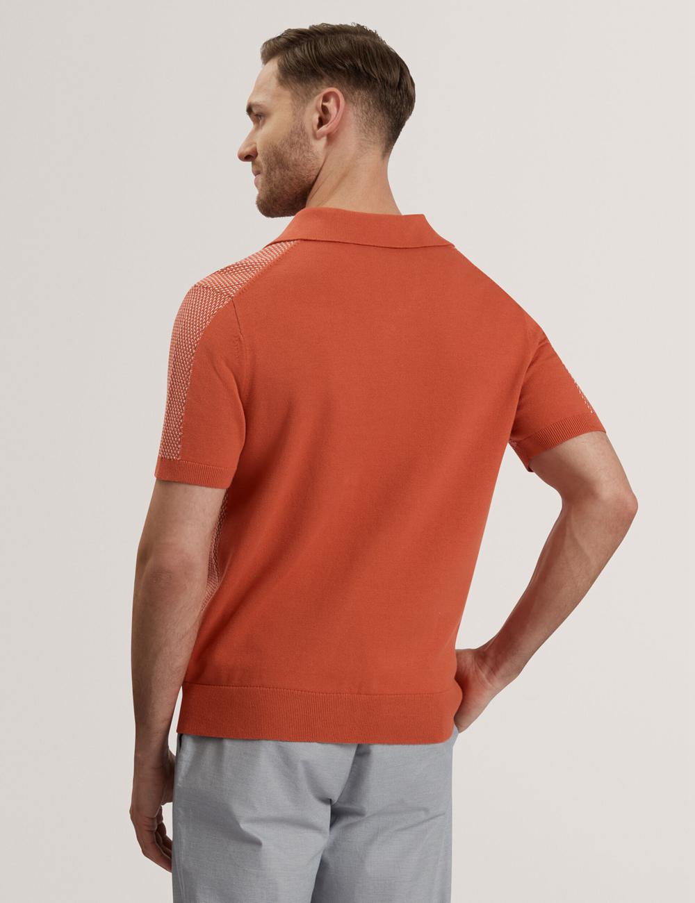 Men Ted Baker GREGRY - Short Sleeve Small Stitch Knitted Polos Shirts Red | Egypt  WYBSP-7582