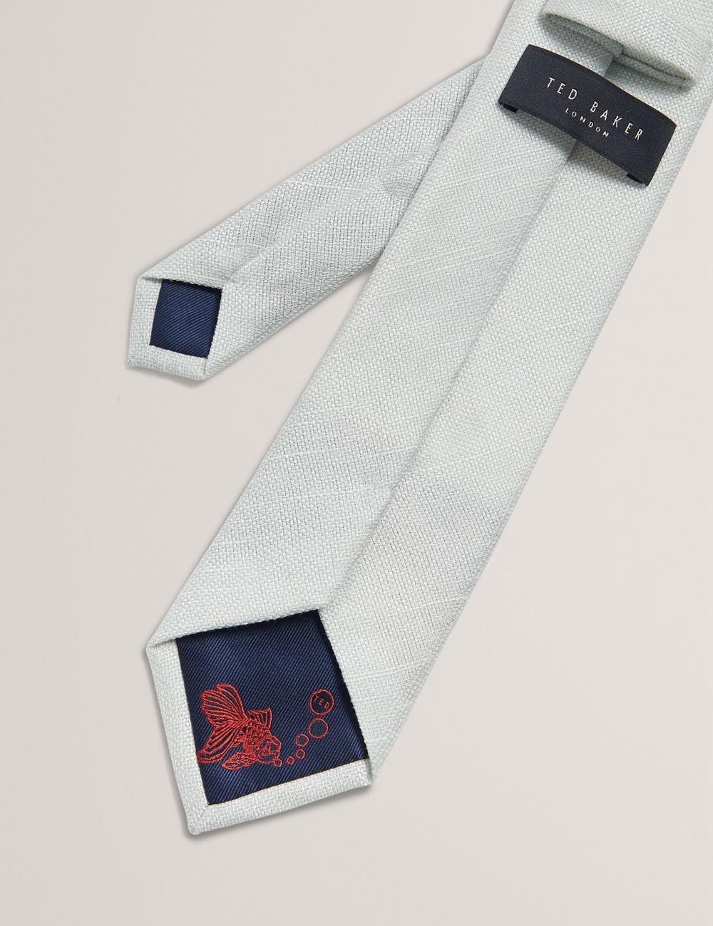 Men Ted Baker HAWKWEL - Linen Blend Woven Texture Ties Lt-Green | Egypt  FQXWJ-5047