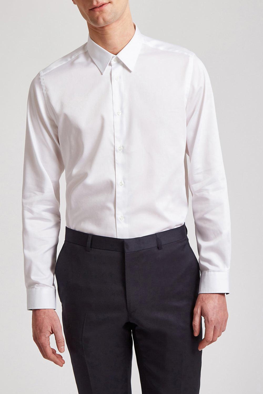Men Ted Baker HOLMER - Regular Fit White Long Sleeve Formal Shirts White | Egypt  TFWRU-0536