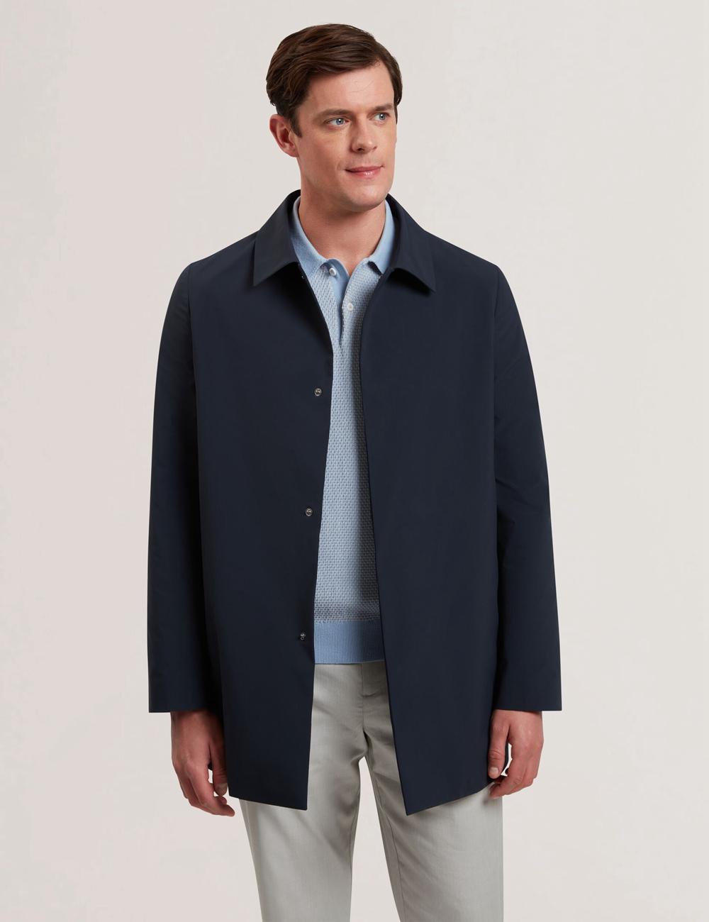 Men Ted Baker HUMMELS - Lightweight Short City Mac Jackets Navy | Egypt  VDJSM-4360