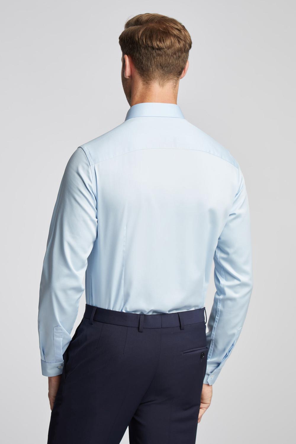 Men Ted Baker ISLA - Slim Fit Pure Cotton Formal Shirts Blue | Egypt  DMJPQ-7052