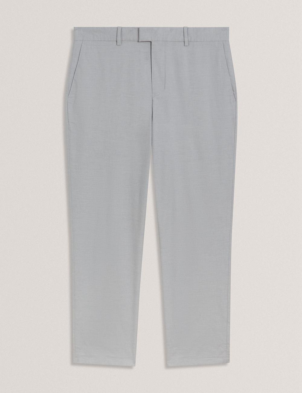 Men Ted Baker JACKUS - Regular Fit Cotton Blend Chino Trousers Navy | Egypt  TWSGY-9713