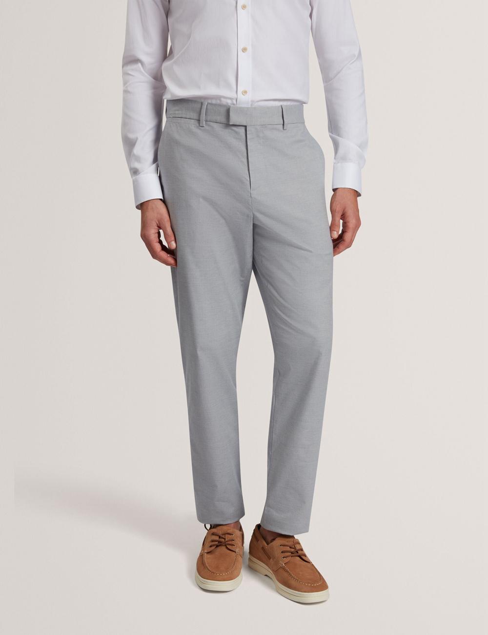 Men Ted Baker JACKUS - Regular Fit Cotton Blend Chino Trousers Navy | Egypt  TWSGY-9713