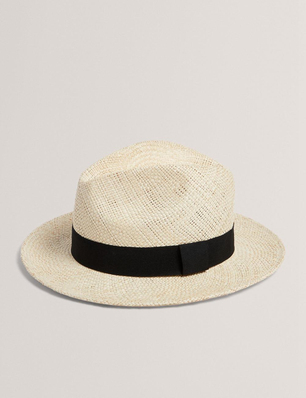 Men Ted Baker JIMESI - Woven Straw Panama Beach Hats White | Egypt  OVQPI-1349