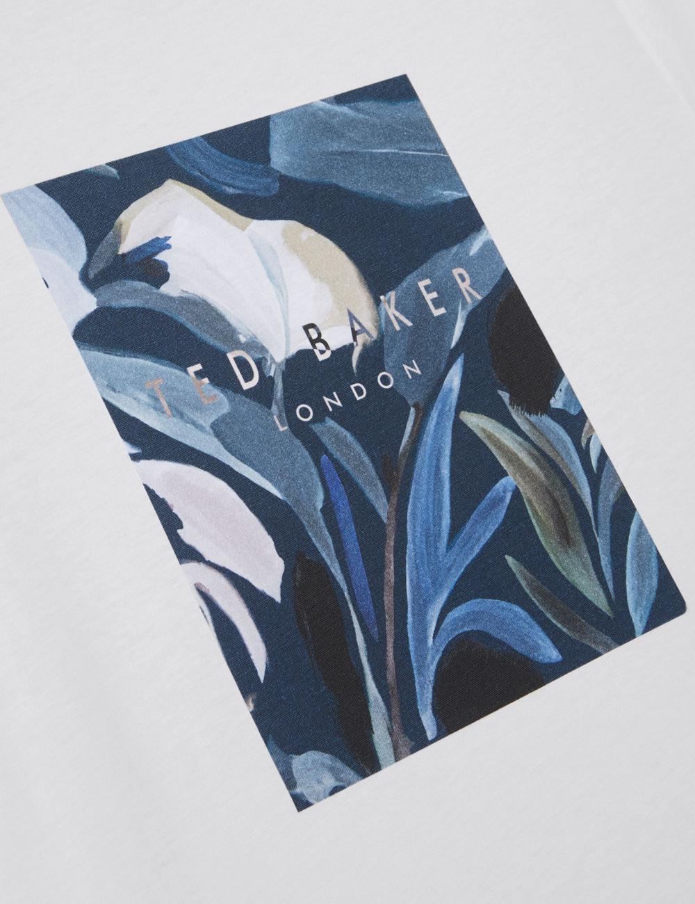 Men Ted Baker JUSTINO - Branded Box Print Graphic Cotton T-Shirts White | Egypt  MRIJY-2860