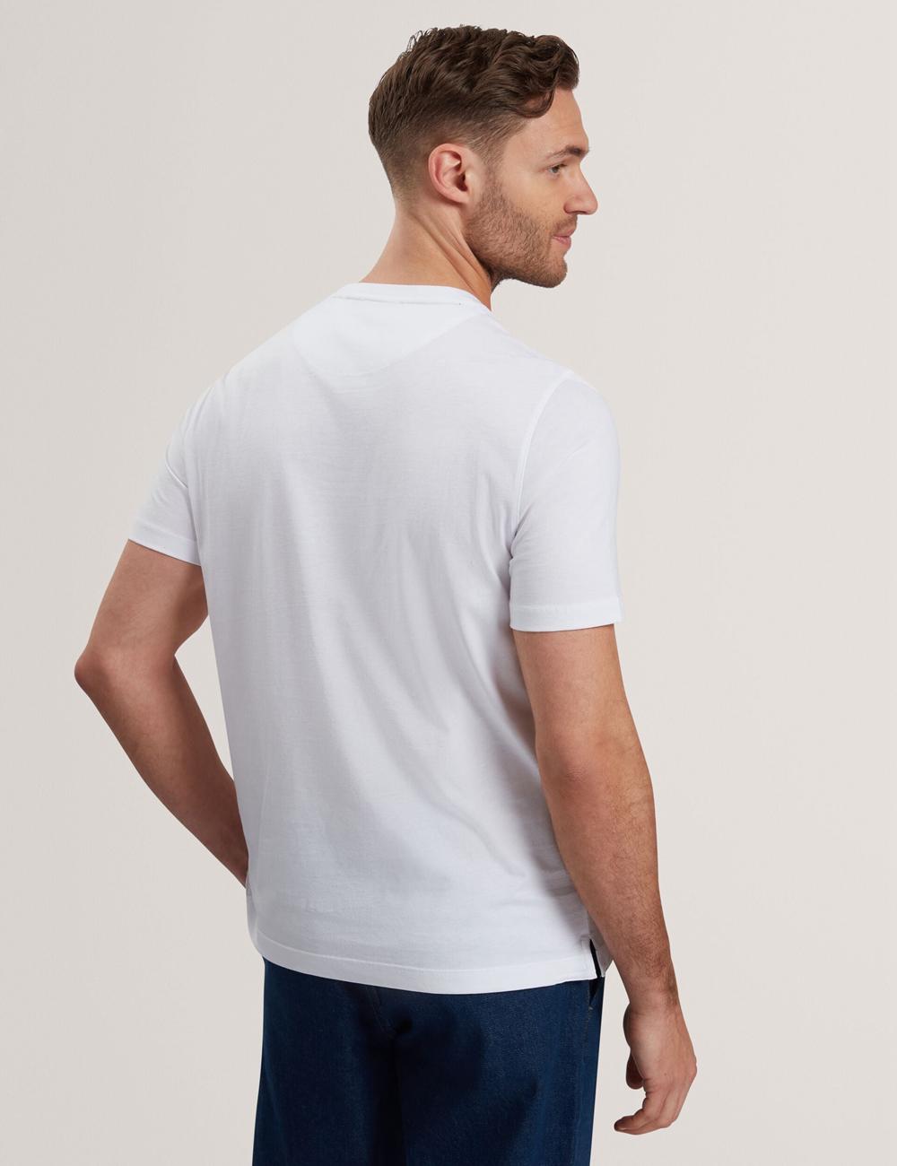 Men Ted Baker JUSTINO - Branded Box Print Graphic Cotton T-Shirts White | Egypt  MRIJY-2860