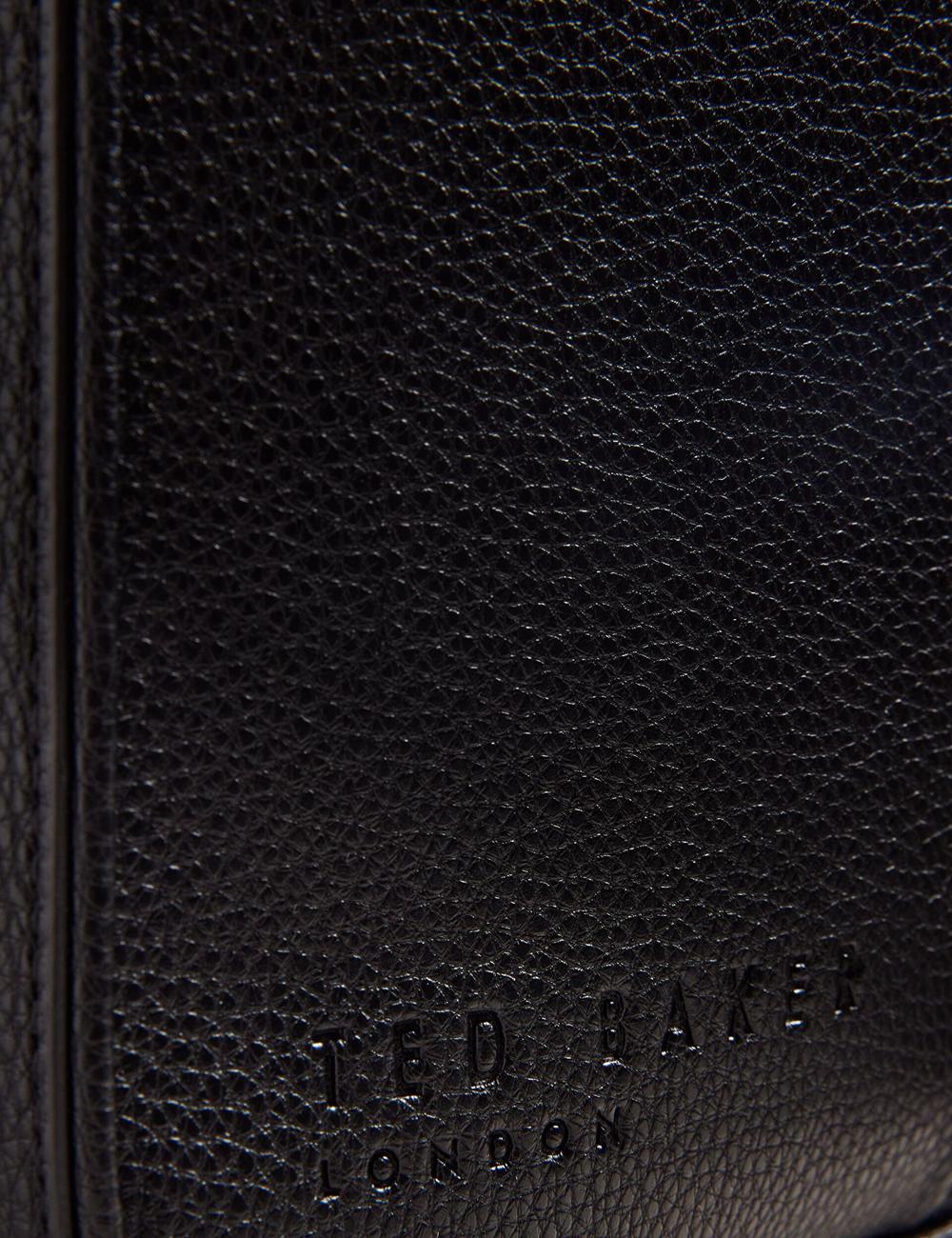 Men Ted Baker KADEN - Branded Webbing PU Leather Document Shoulder Bags Black | Egypt  SCGOV-3062
