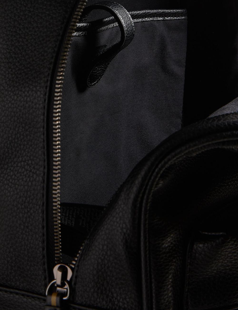 Men Ted Baker KAILEB - Webbing Strap Faux Leather Backpacks Black | Egypt  MVOCD-2583