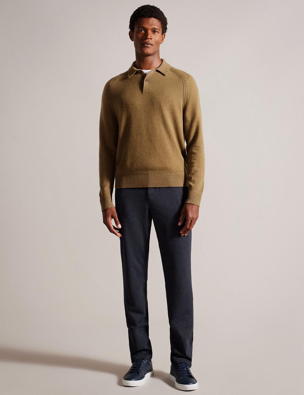 Men Ted Baker KAROLT - Cashmere Knit Long Sleeve Top Jumpers Dk-Brown | Egypt  PJUVH-0148