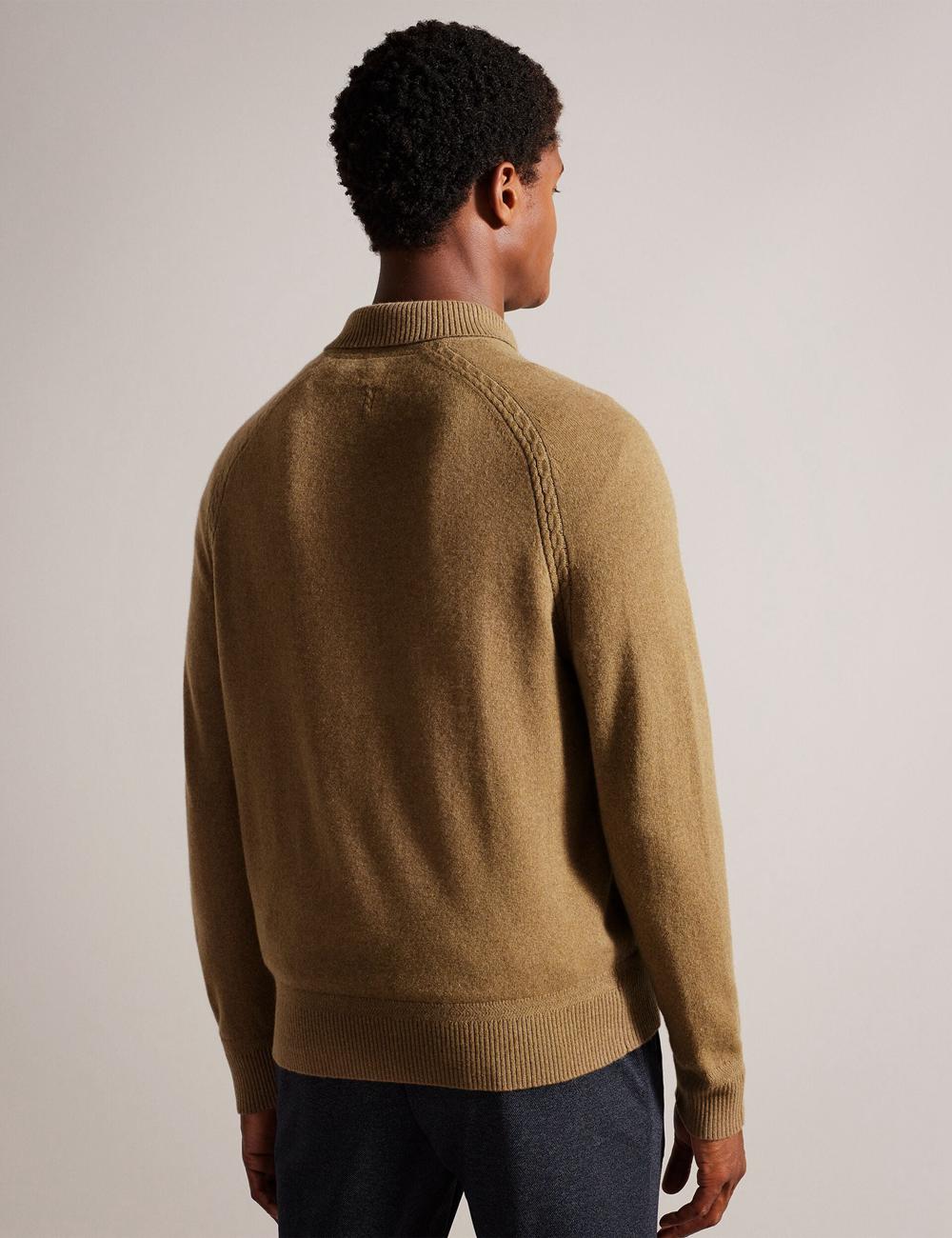 Men Ted Baker KAROLT - Cashmere Knit Long Sleeve Top Jumpers Dk-Brown | Egypt  PJUVH-0148