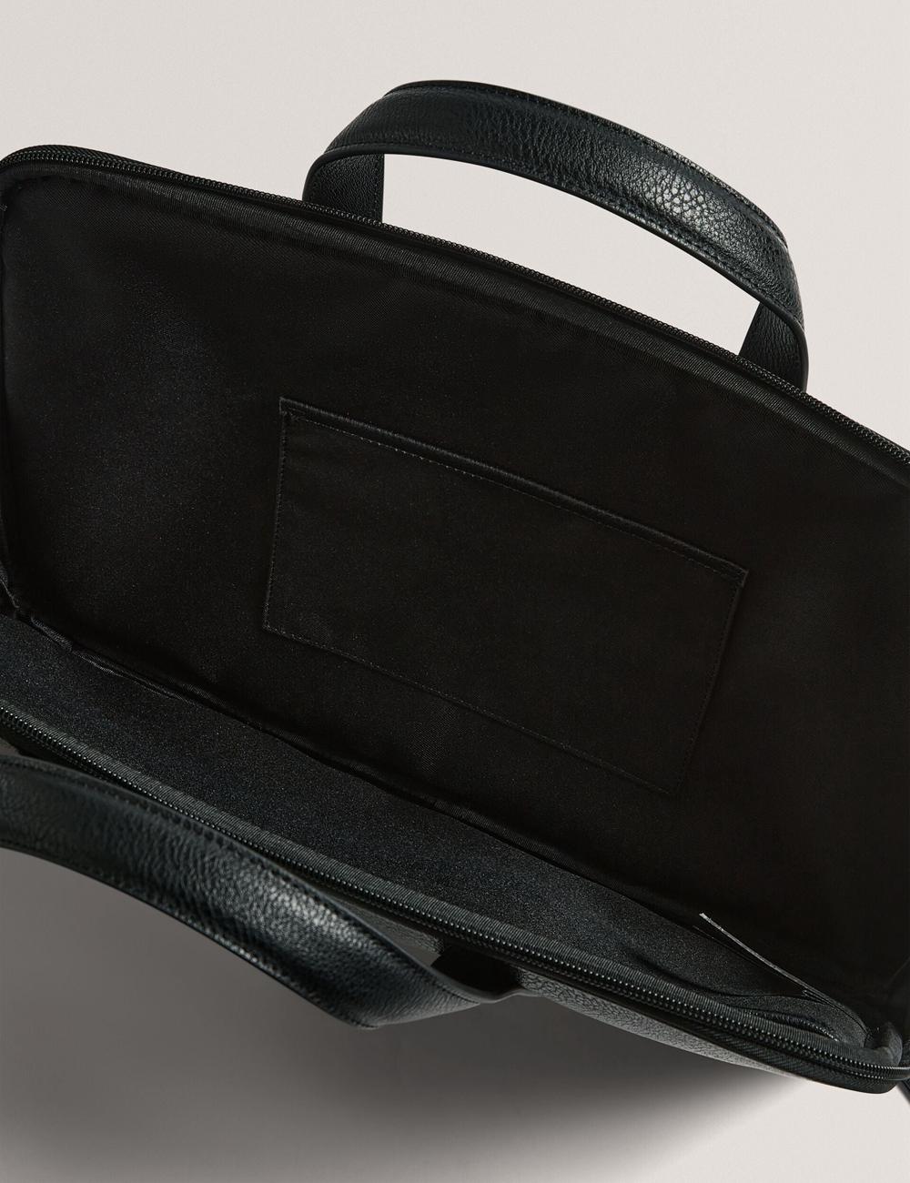 Men Ted Baker KEDRIK - Stripe Detail Faux Leather Document Bags Black | Egypt  LUOHG-5721