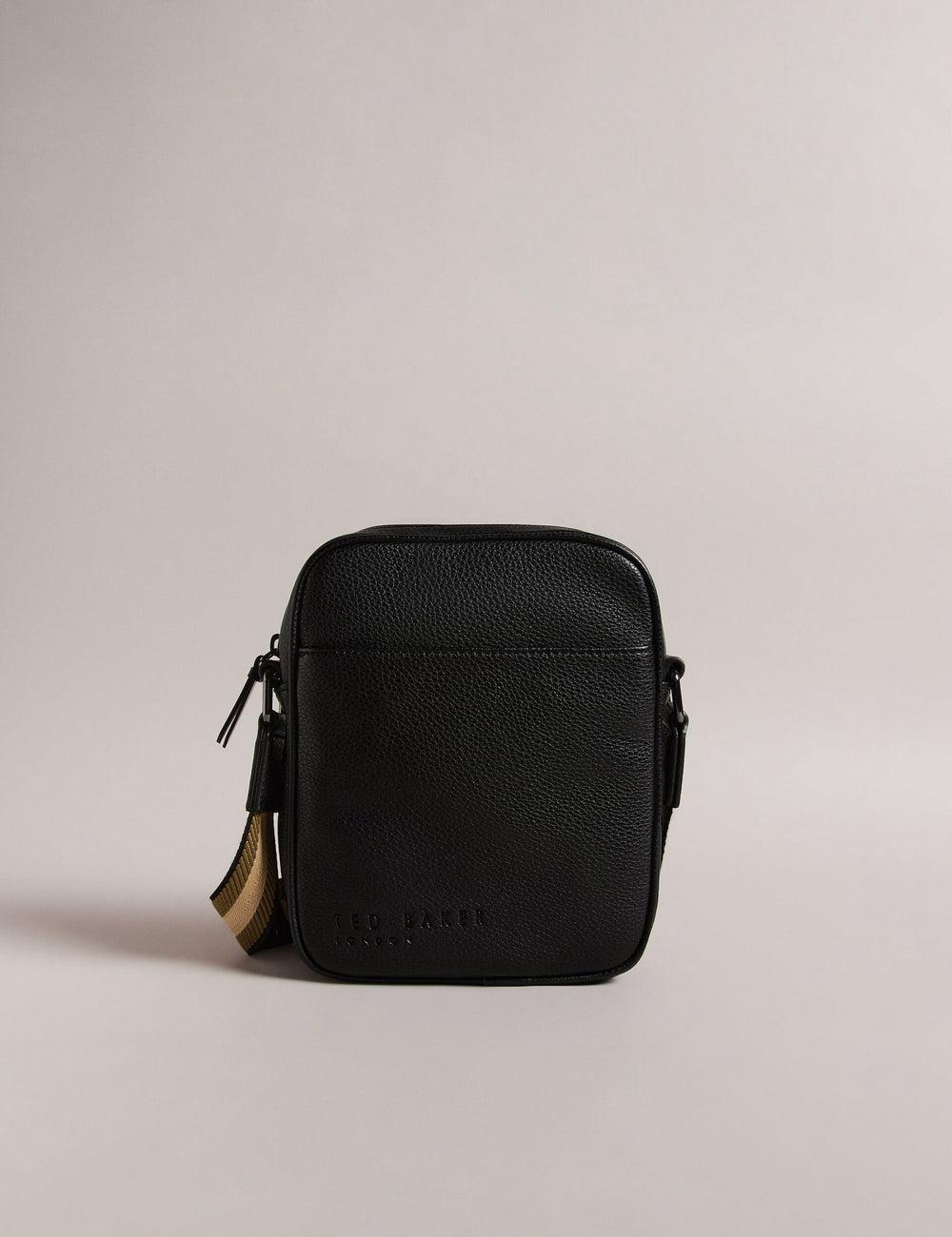Men Ted Baker KIIAN - Small Reporter Webbing Shoulder Bags Black | Egypt  HXORF-9076