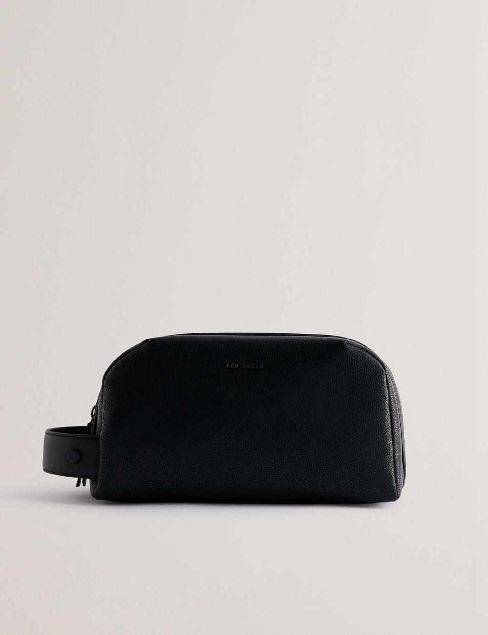 Men Ted Baker LANIIS - Grained Bonded Leather Wash Bags Black | Egypt  XDOTS-1270
