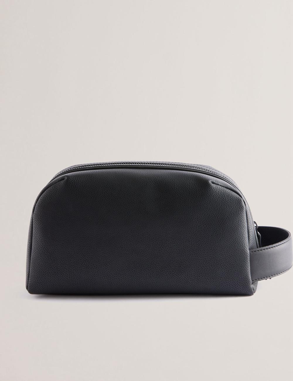 Men Ted Baker LANIIS - Grained Bonded Leather Wash Bags Black | Egypt  XDOTS-1270