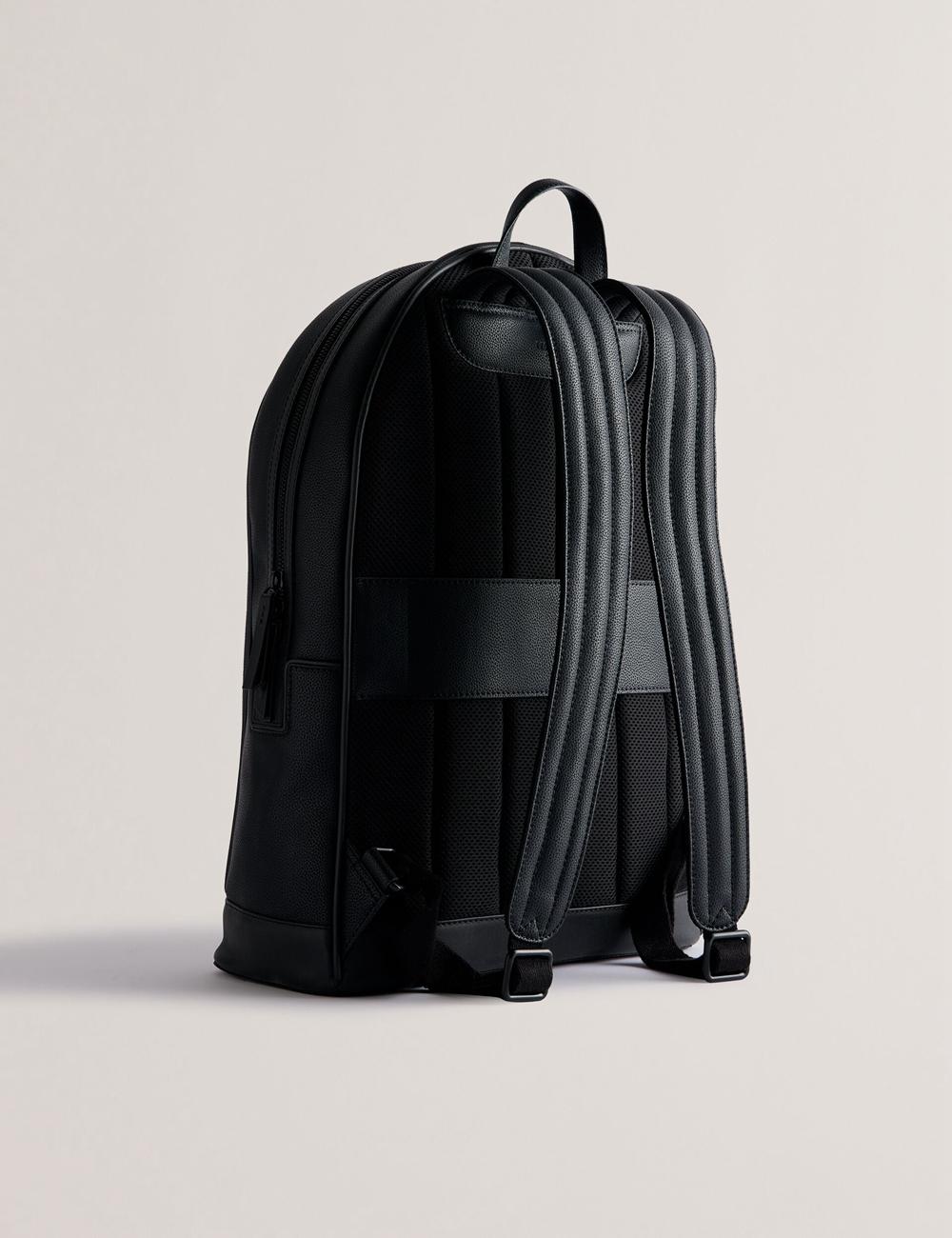 Men Ted Baker LANSEN - Textured Bonded Leather Backpacks Black | Egypt  CMJAE-4193