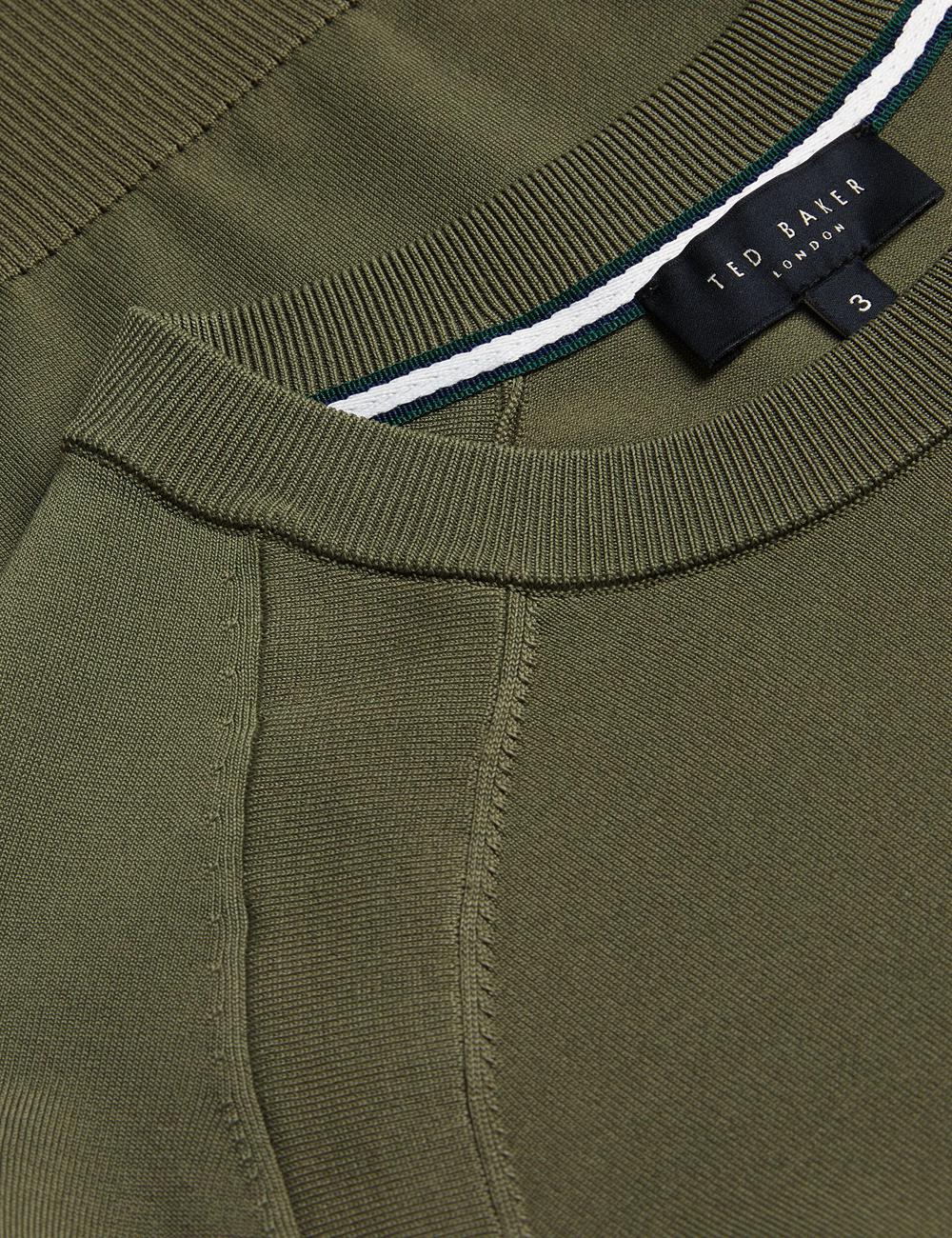 Men Ted Baker MAYWO - Saddle Shoulder Crew Neck Jumpers Khaki | Egypt  VWFMR-9012