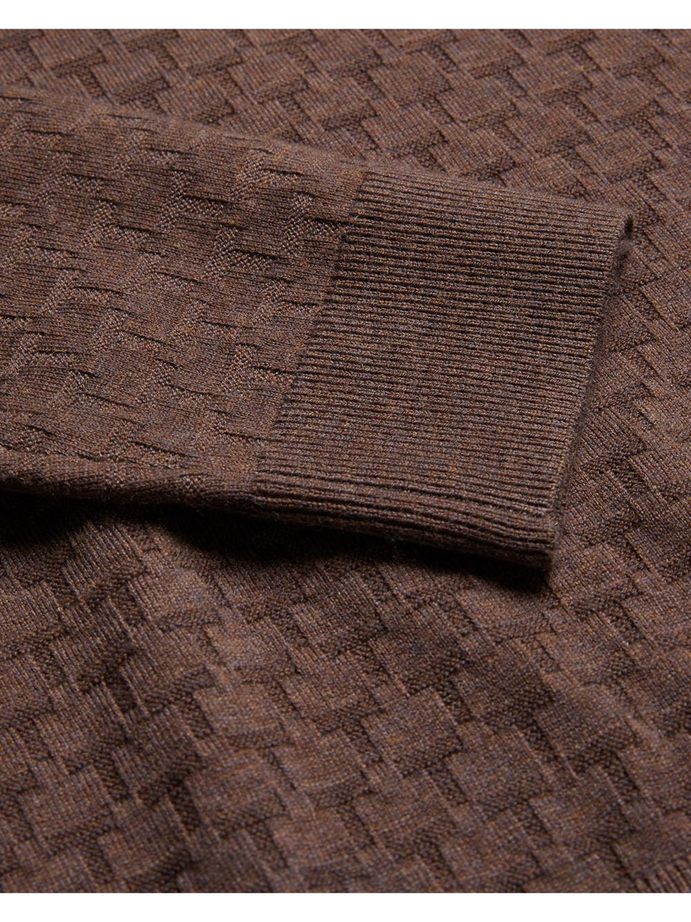 Men Ted Baker MORAR - Long Sleeve T Stitch Knitted Jumpers Dk-Brown | Egypt  ZAJEK-0479