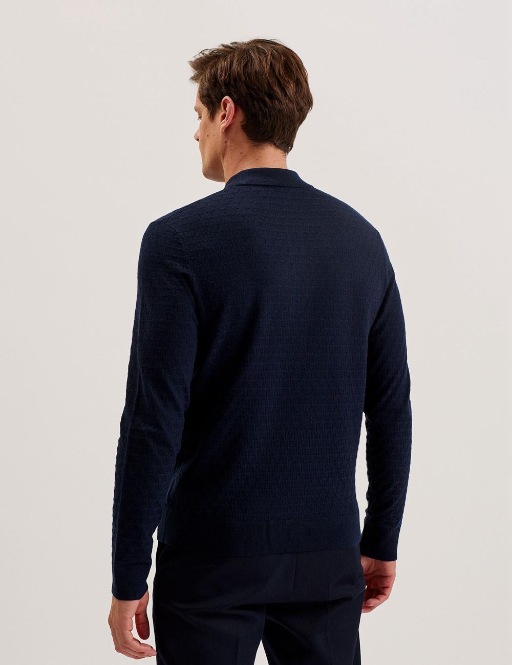 Men Ted Baker MORAR - T Knit Long Sleeve Top Jumpers Navy | Egypt  XSVNW-7958