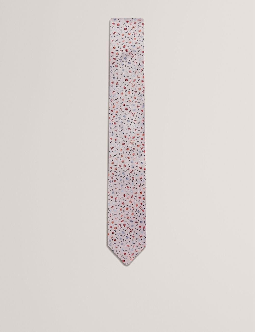 Men Ted Baker ORSEA - Ditsy Petal Print Woven Silk Ties Pink | Egypt  WHFSY-0769