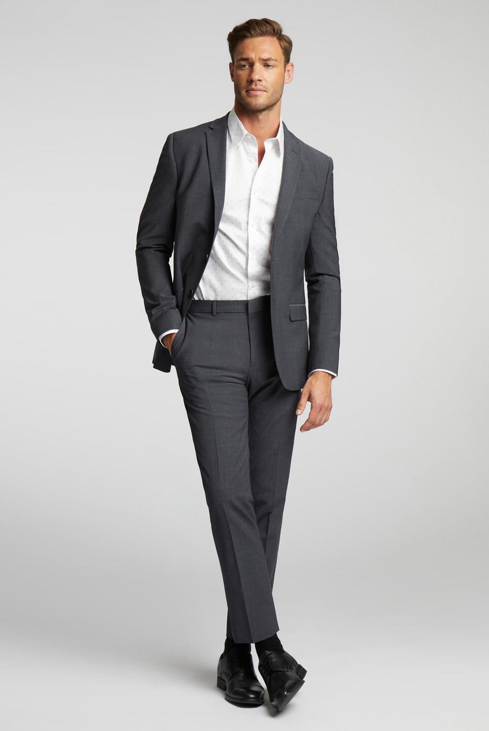 Men Ted Baker PANAMA - Wool Blend Slim Fit Suit Trousers Charcoal | Egypt  EBVTR-3491