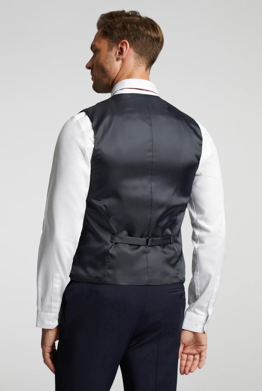 Men Ted Baker PANAMA - Wool Blend Slim Fit Suit Waistcoat Navy | Egypt  OIAKS-1475