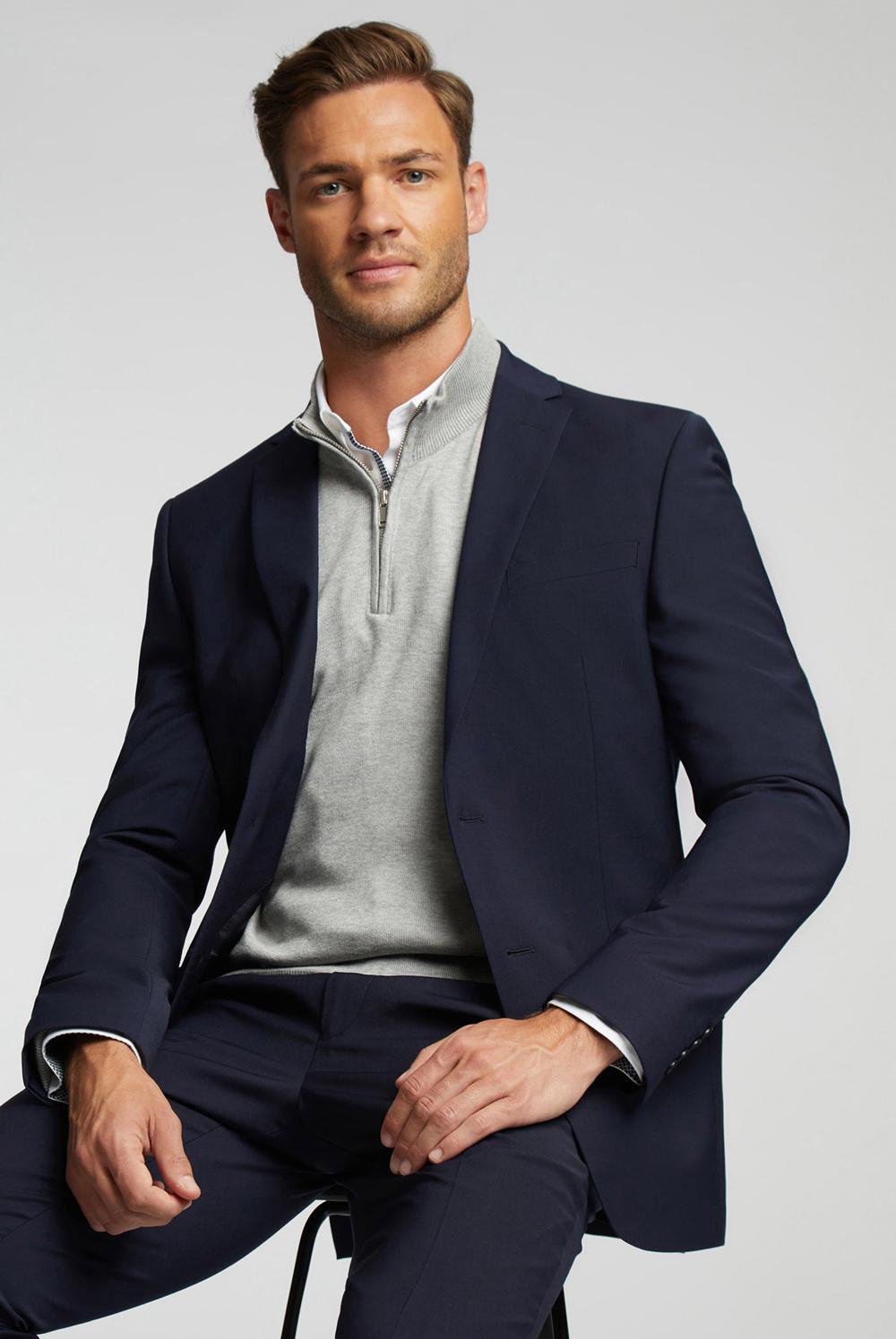 Men Ted Baker PANAMA - Wool Blend Slim Fit Suit Jackets Navy | Egypt  PLFSE-6879