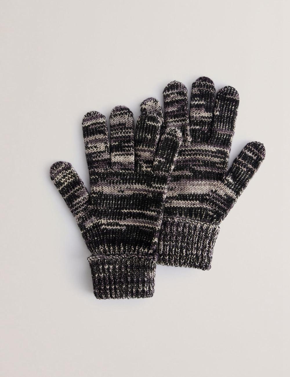 Men Ted Baker PERCIYS - Marl Knit Ribbed Cuff Gloves Grey | Egypt  ELAJF-3289