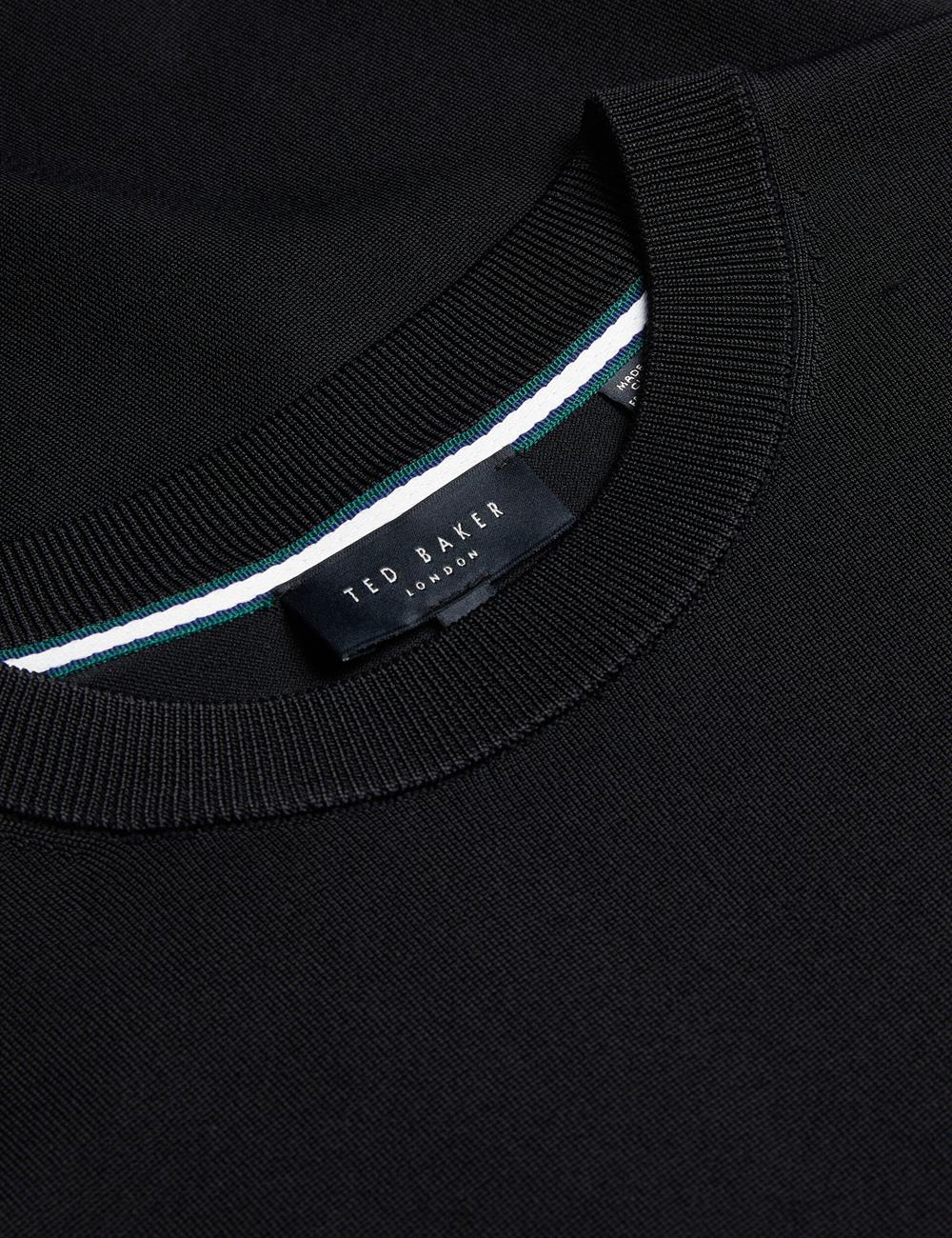 Men Ted Baker REYON - Rayon Crew Neck Short Sleeve T-Shirts Black | Egypt  BOGEQ-8463
